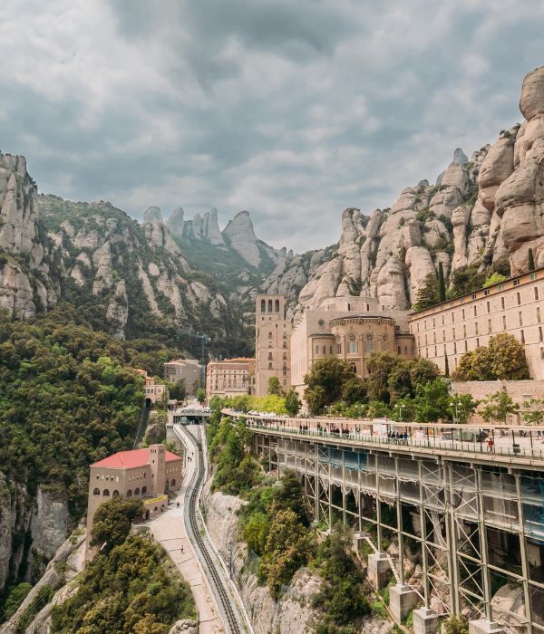 Benedictine Abbey of Montserrat is located about an hour's train ride from Barcelona, the area of the Montserrat mountain is an incredible natural park and spiritual spot in Catalonia and is a must-visit.