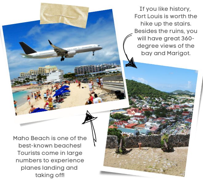 Maho Beach is a unique beach in St. Maarten, where travellers flock to experience the thrilling rush of airplanes flying extremely close overhead.