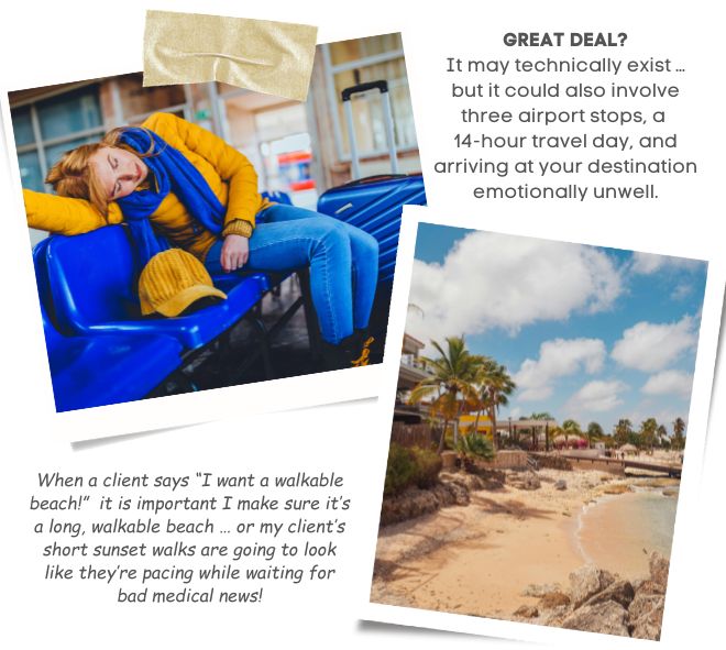 Travel deals are not always deals and details mean something.